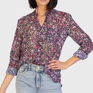 Kut From The Kloth Jasmine Chiffon Blouse (Nwot) - image 1